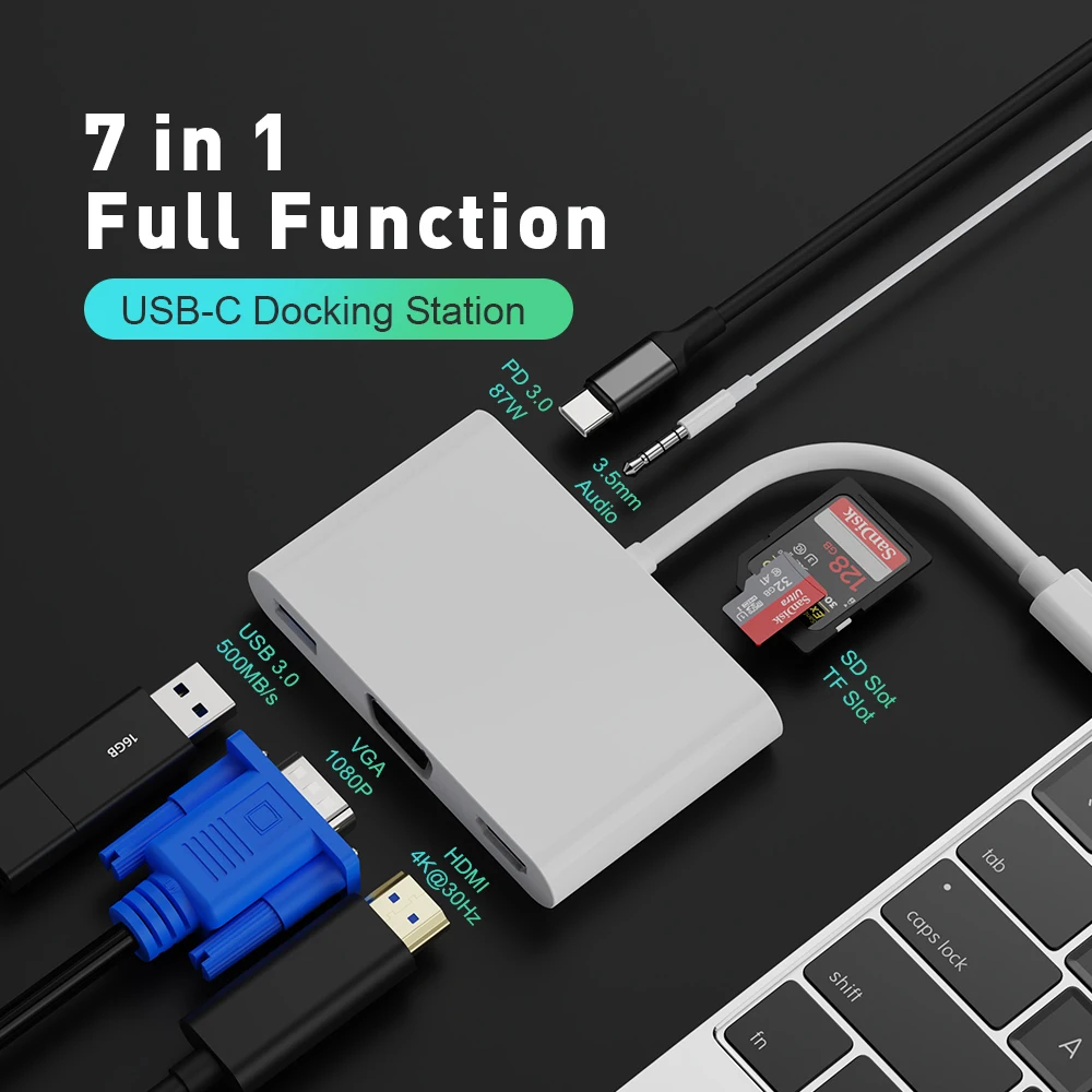 Док-станция для MacBook Pro Huawei Mate 30 3 0 USB-C USB 1 HDMI разветвитель | Компьютеры и офис