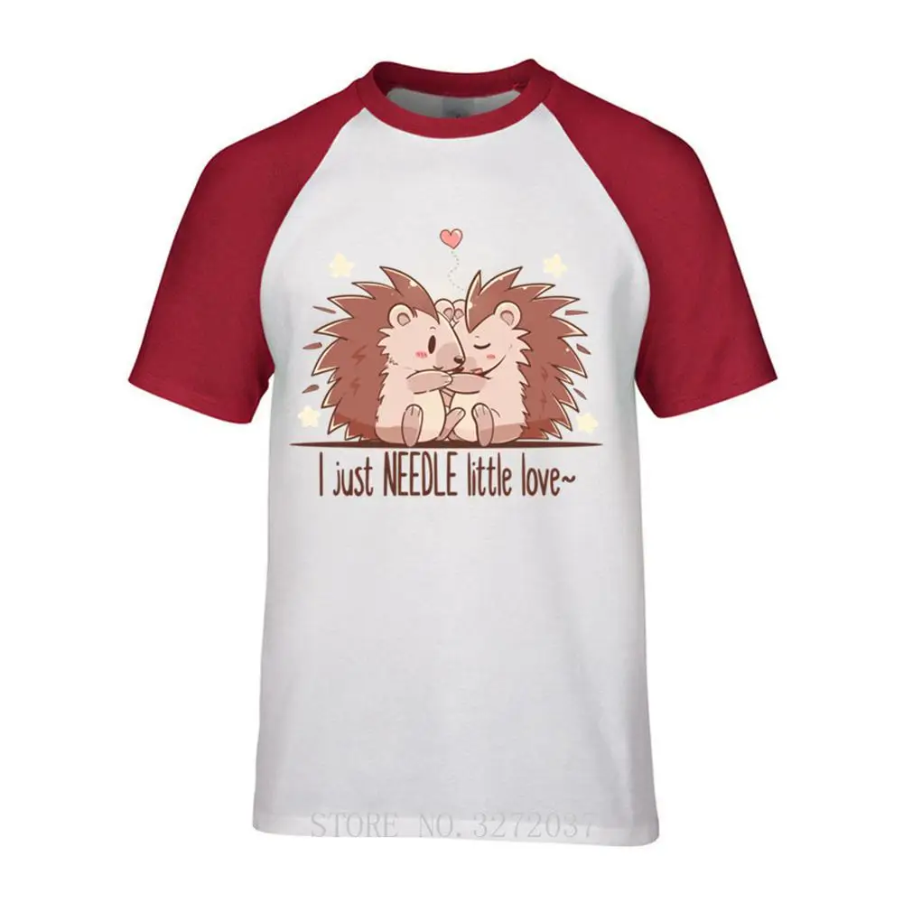 I just NEEDLE little Love-Hedgehogs Мужская футболка забавная Teeshirt одежда повседневные топы с