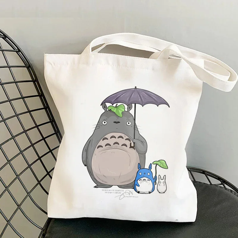 

Totoro shopping bag eco shopper canvas bolsas de tela reusable handbag bag foldable bolsas ecologicas reciclaje cabas