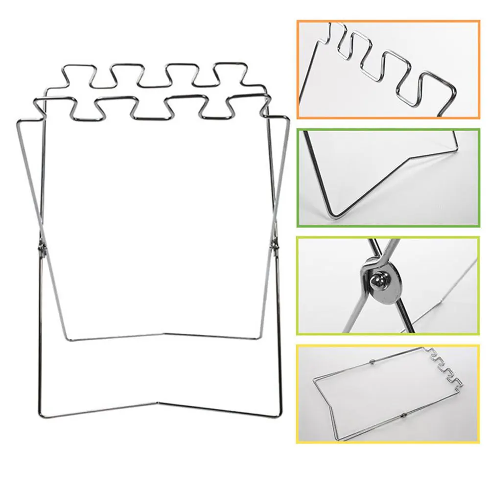 

Outdoor Garbage Bag Storage Bracket Stainless Steel Shelf Silver Folding Trash Bag Rack Portable Garbage Bracket For Picnic