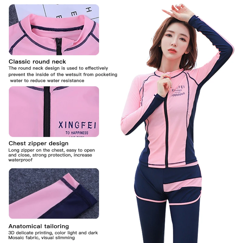 

New Surfing Suit Women's Beach Casual Coat swimming Snorkeling Quick-Dry Jellyfish Diving Bathing sbart long sleeve swimsuit