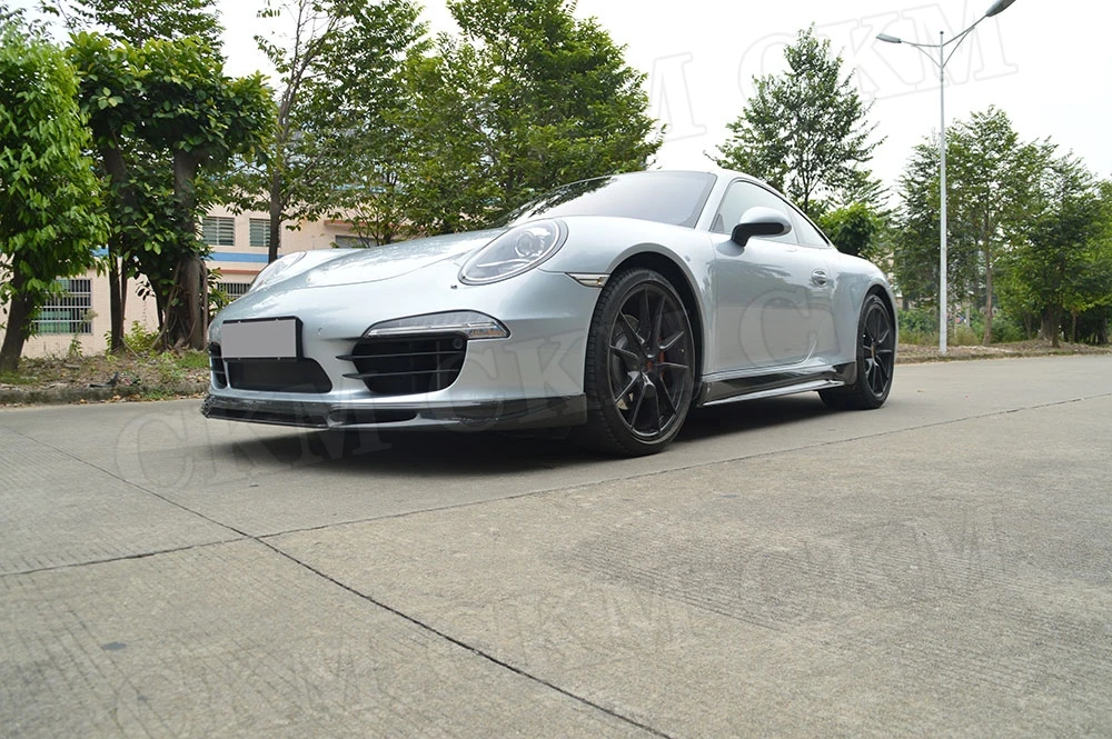 Боковые юбки из углеродного волокна подходят для Porsche 911 991 GT3 Carrera 2012- дверной ограничитель Уплотнительная Прокладка Крышки фартуки стайлинга автомобилей