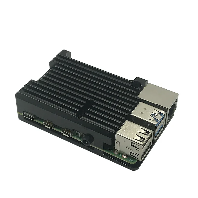 Raspberry Pi 4 Computer Model B Armor Aluminum Alloy Case/ Passive Cooling Shell Metal Enclosure Heat Dissipation for Pi 4B Only