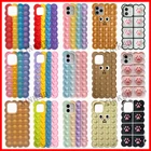 Милый чехол для телефона с печеньем для iPhone 6 7 8 Plus X XR XS 12 11 Pro Max SE 2, чехол для снятия стресса, игрушки-антистресс с пузырьками