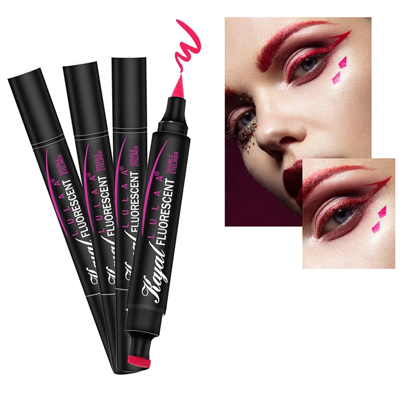 Длительный Водостойкий карандаш для глаз против пятен с двумя головками