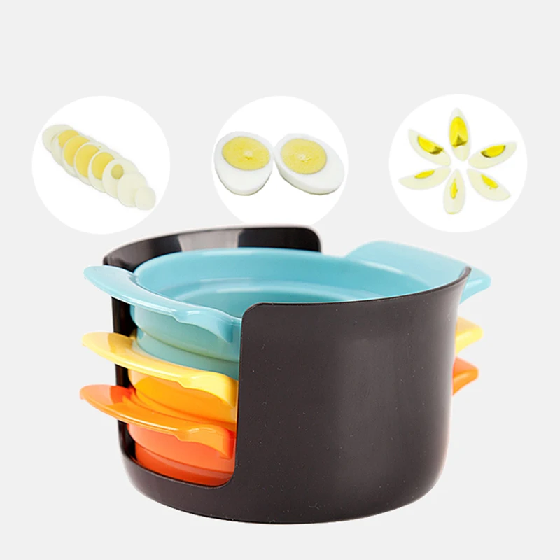 

3 in 1 Egg Slicer Stainless Steel Cutting Wire Cut Soft Boiled Eggs Slicing Cutter for Cooking Multifunction Kitchen Accessories
