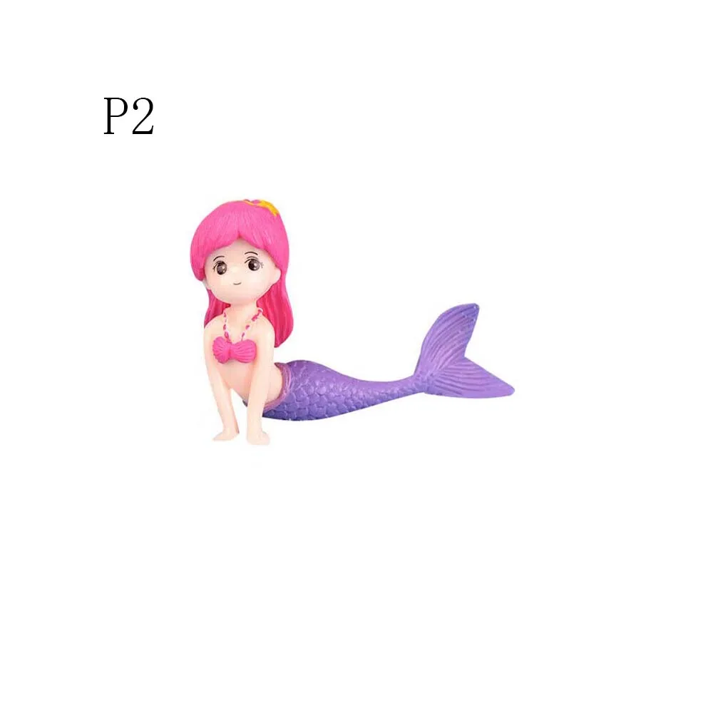 pink 2 1 шт. мини аквариумные рыбки в виде аквариума Милая Русалочка украшение для аквариума украшение стола аксессуары для домашнего декора аксессуары - Цвет: pink 2