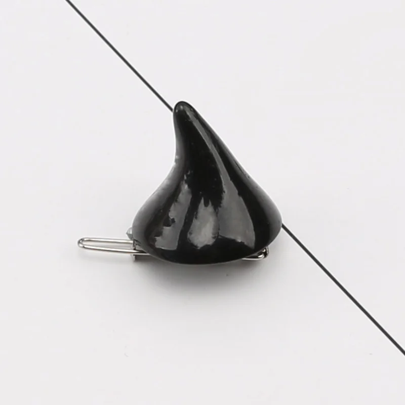 Заколка-Пряжка женская для костюма цветная заколка с дьявольскими рожками и