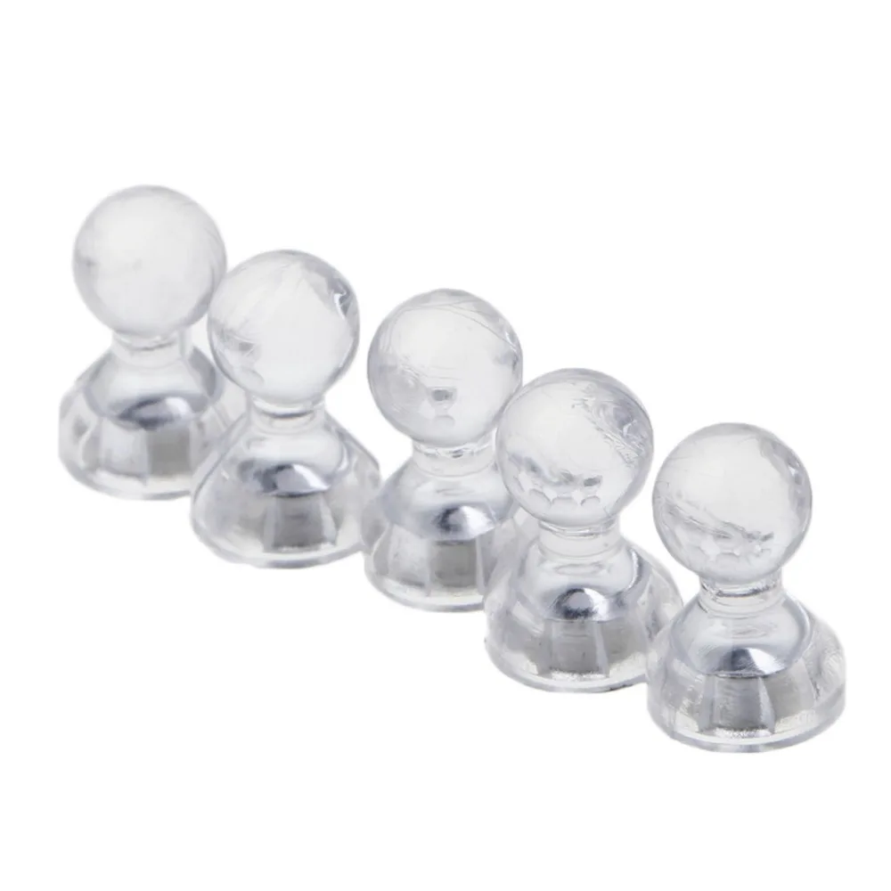 6pcs Transparent Colorless Magnetic Push Pins - Perfect Magnets for Fridge Calendars Whiteboards and Maps | Канцтовары для офиса и