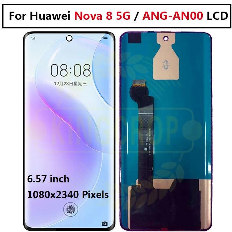 Оригинальный сенсорный ЖК-экран 6 57 дюйма для Huawei Nova 8 цифровой преобразователь в