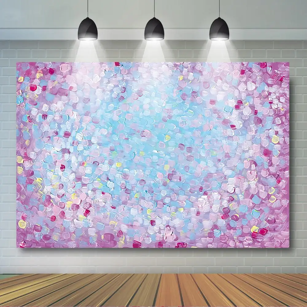 Художественный нарисованный фон для портретной фотосъемки Новорожденных