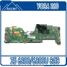 Akemy For Lenovo ThinkPad Yoga 260 Laptop Motherboard LA-C582P I5 6200/6300U 8GB RAM Tested 100% Work 00NY987 01LV848 01LV847