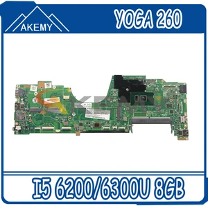 akemy for lenovo thinkpad yoga 260 laptop motherboard la c582p i5 62006300u 8gb ram tested 100 work 00ny987 01lv848 01lv847 free global shipping