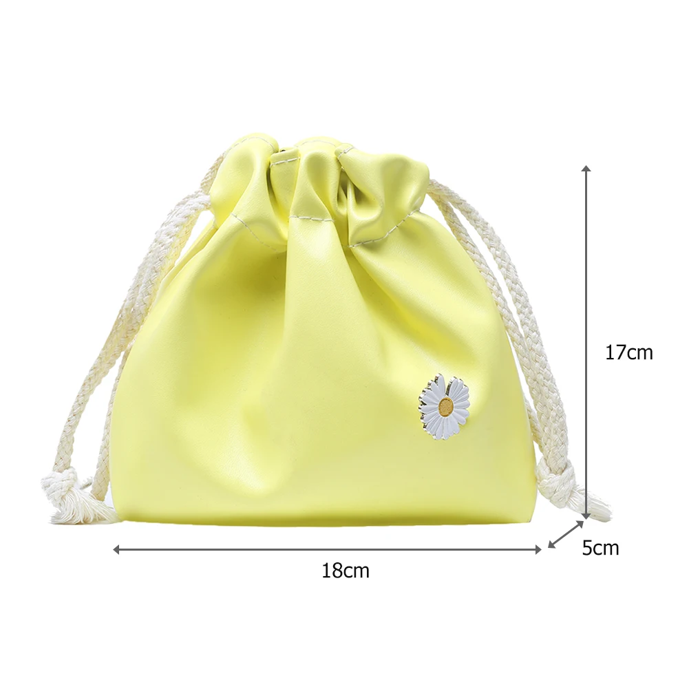 

Large Capacity Shoulder Bags Solid Color PU Leather Handbag Women Bucket Bag Popular Simple Female Daily Bag