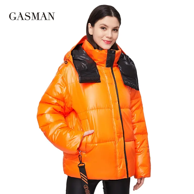 GASMAN 2021 парка с капюшоном Толстая зимняя женская куртка модное женское пальто