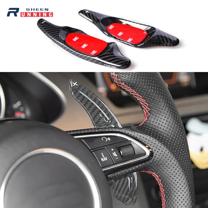 

Carbon Fiber Wheel Shifter Paddle Shift Extension For Audi A3 A4L A5 A6L A7 A8 TT TTS SQ5 RS3 Q3 Q5 Q7 S5 S6 Car Shift Paddles