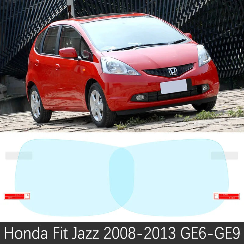 Fit Jazz 08-13 GE6-9 Для Honda Fit Jazz челнок GE6 2008~ полное покрытие Зеркало заднего вида непромокаемые Анти-противотуманная пленка аксессуары 2010 2012 - Название цвета: Fit Jazz 08-13 GE6-9