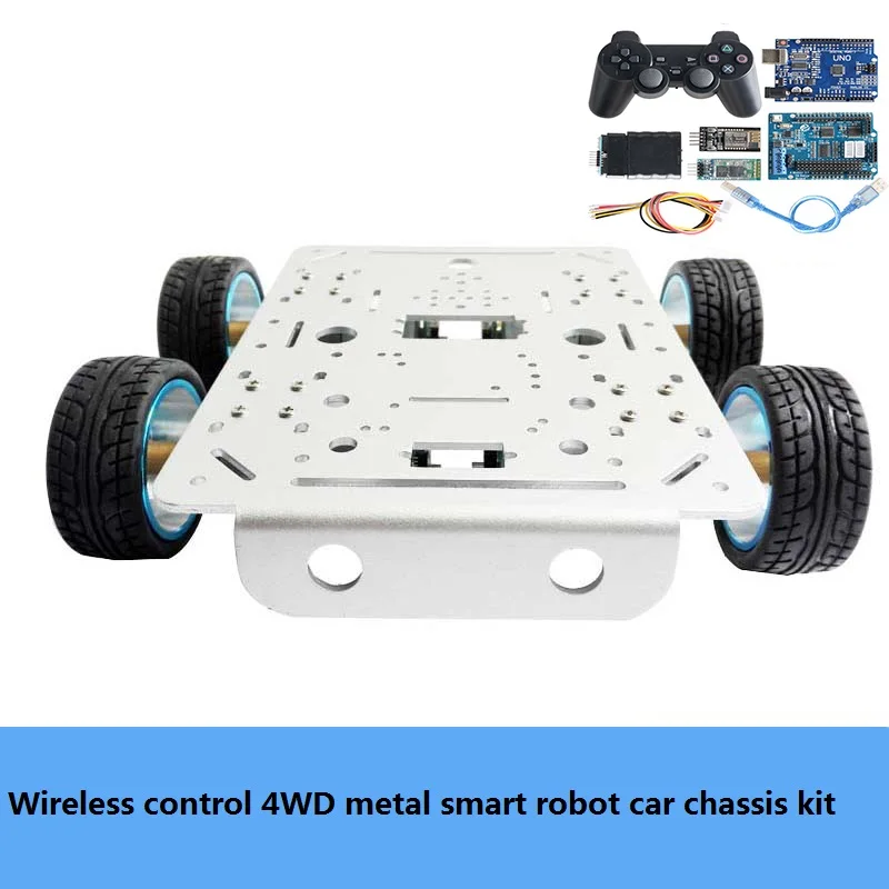 Металлический умный радиоуправляемый робот C300 4WD с Wi-Fi/Bluetooth/ручкой 4 шт. мотор