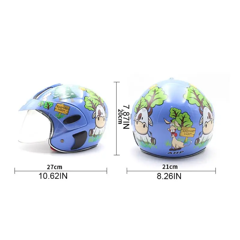 Мотоциклетный головной убор для мальчиков и девочек детский полушлем защитный