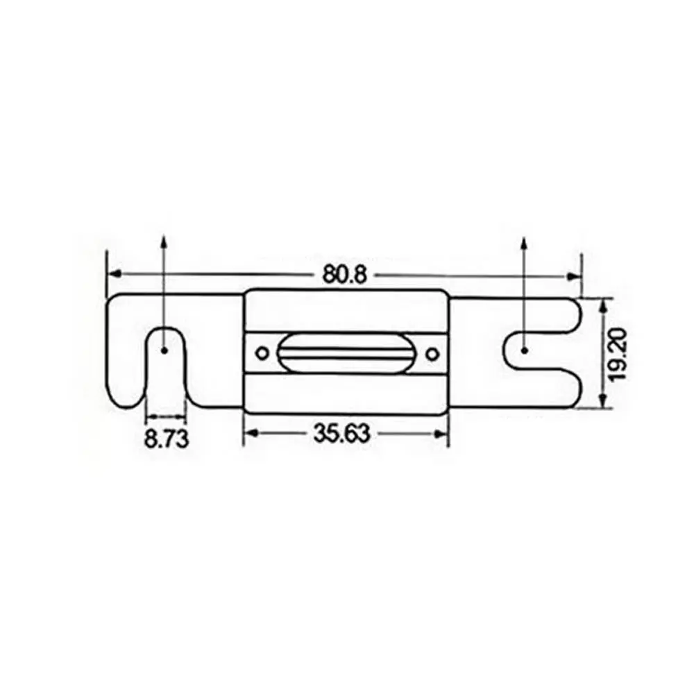Большая база предохранителя вилочного типа для автомобилей высокого тока 30A/50A/80A/100A/120A/200A/300A/400A для модификаций.
