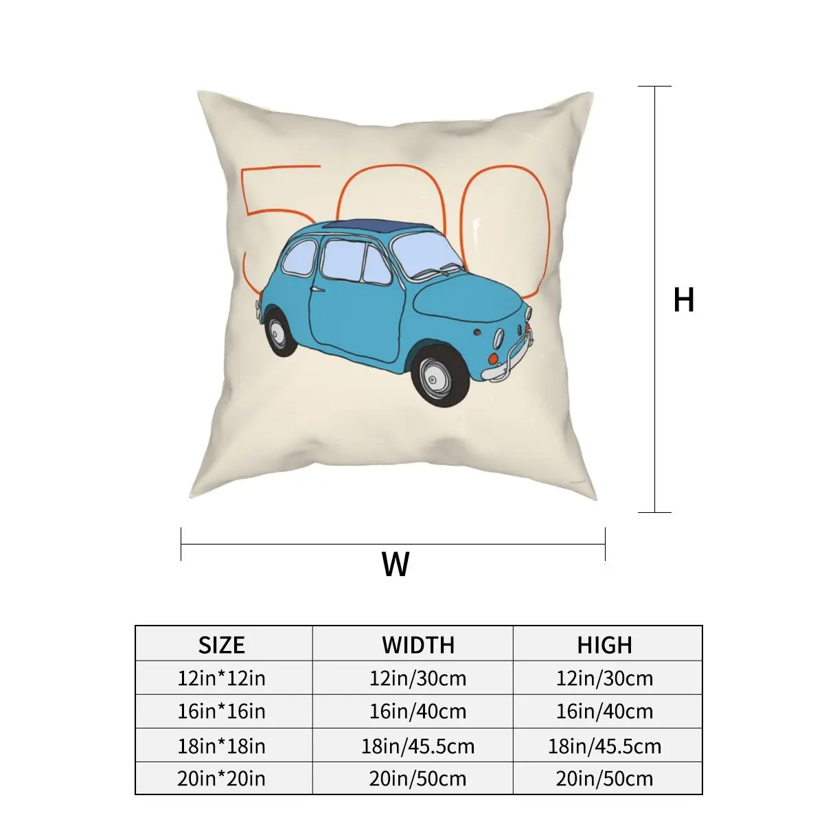 

Classic Vintage Car Pillowcase Printed Polyester Cushion Cover Decorative Pillow Case Cover Home Zipper 40*40cm