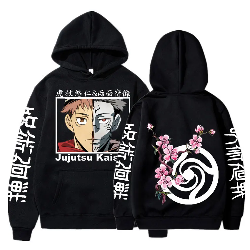 

Японские Аниме толстовки juютсу Kaisen Ryomen Sukuna Satoru Gojo графические толстовки уличная одежда с мотивами из аниме Harajuku мужские топы