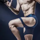Трусы мужские спортивные с багажником, пикантные шорты-боксеры, нижнее белье для мужчин
