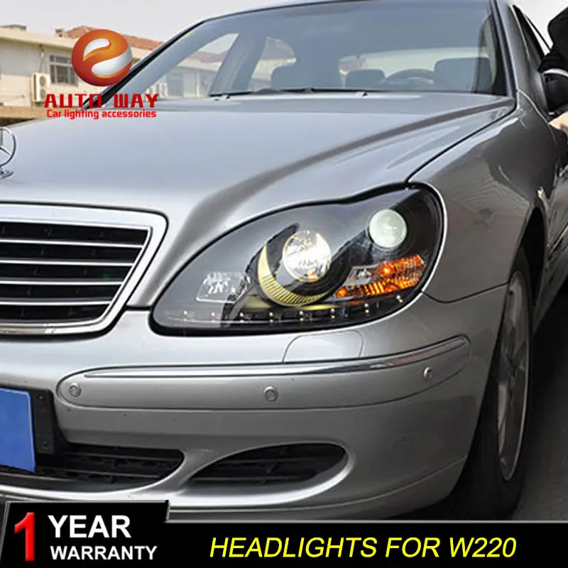 Стайлинг автомобиля чехол для передней фары Mercedes Benz W220 S280 S320 S500 S600 1999 2005