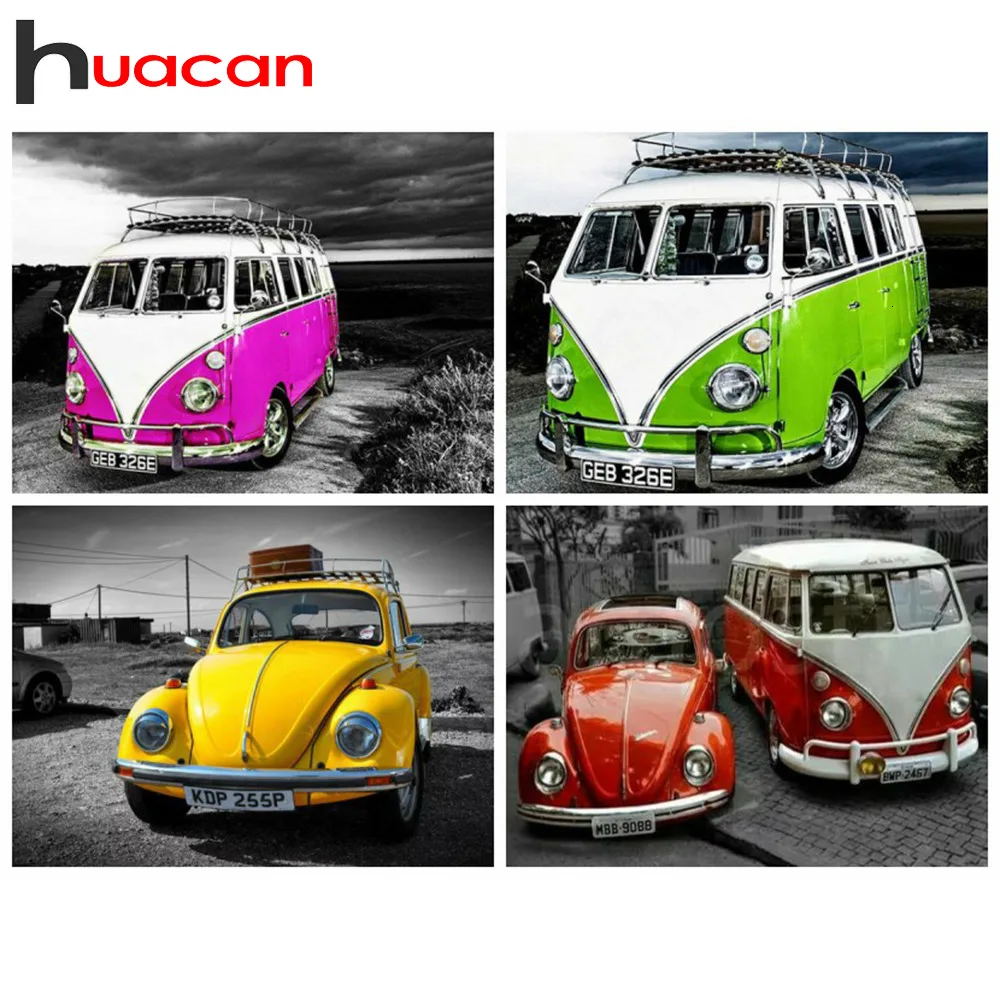 Huacan алмазная вышивка иконы автомобиль картина стразами мозайка распродажа