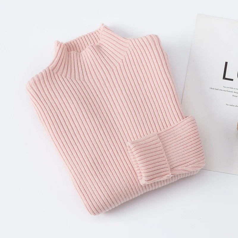 

Шерстяной свитер для девочек, нижнее белье, топы, мода 2021, утепленный, теплый, зимний, осенний, вязаный пуловер, уличная детская одежда для ма...