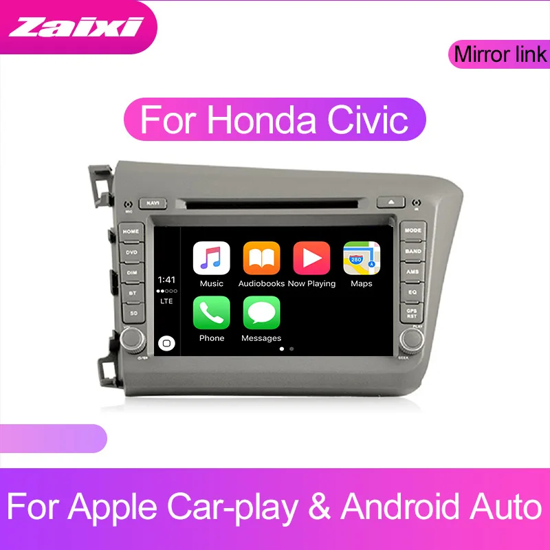 ZaiXi 2 DIN Android Сенсорный экран для Honda Civic 2012 ~ 2015 автомобильный мультимедийный плеер
