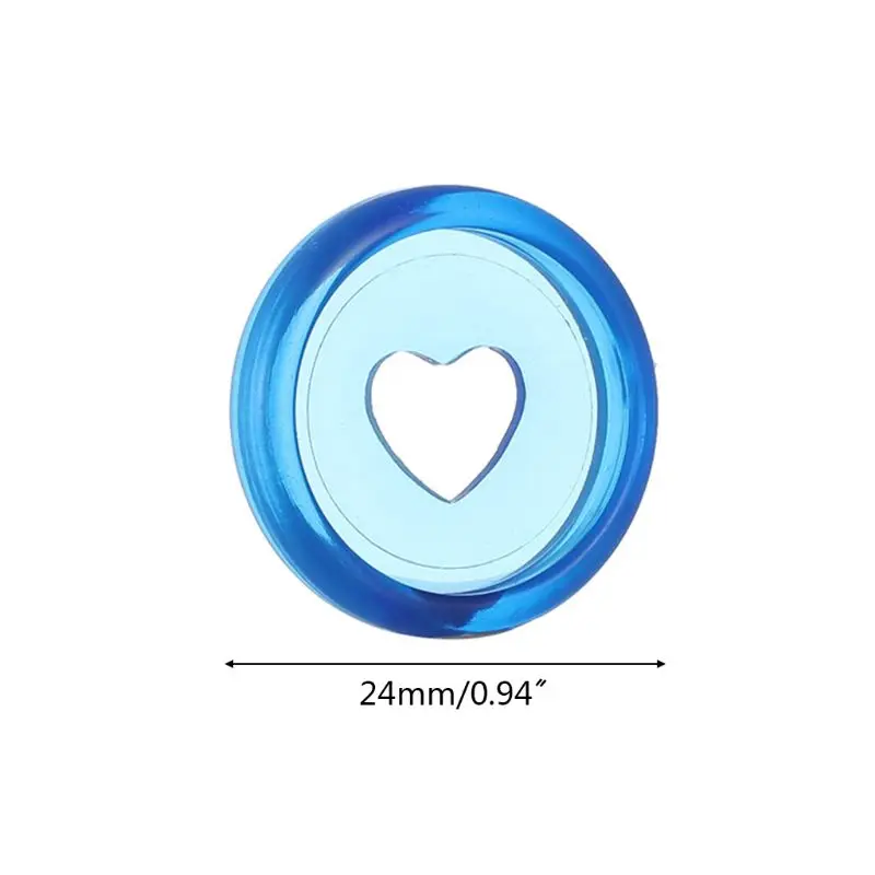 

20pcs 24mm Transparent Heart Binder Rings Mushroom Hole Loose Leaf Notebook Binding Plastic Disc Buckle Hoop DIY