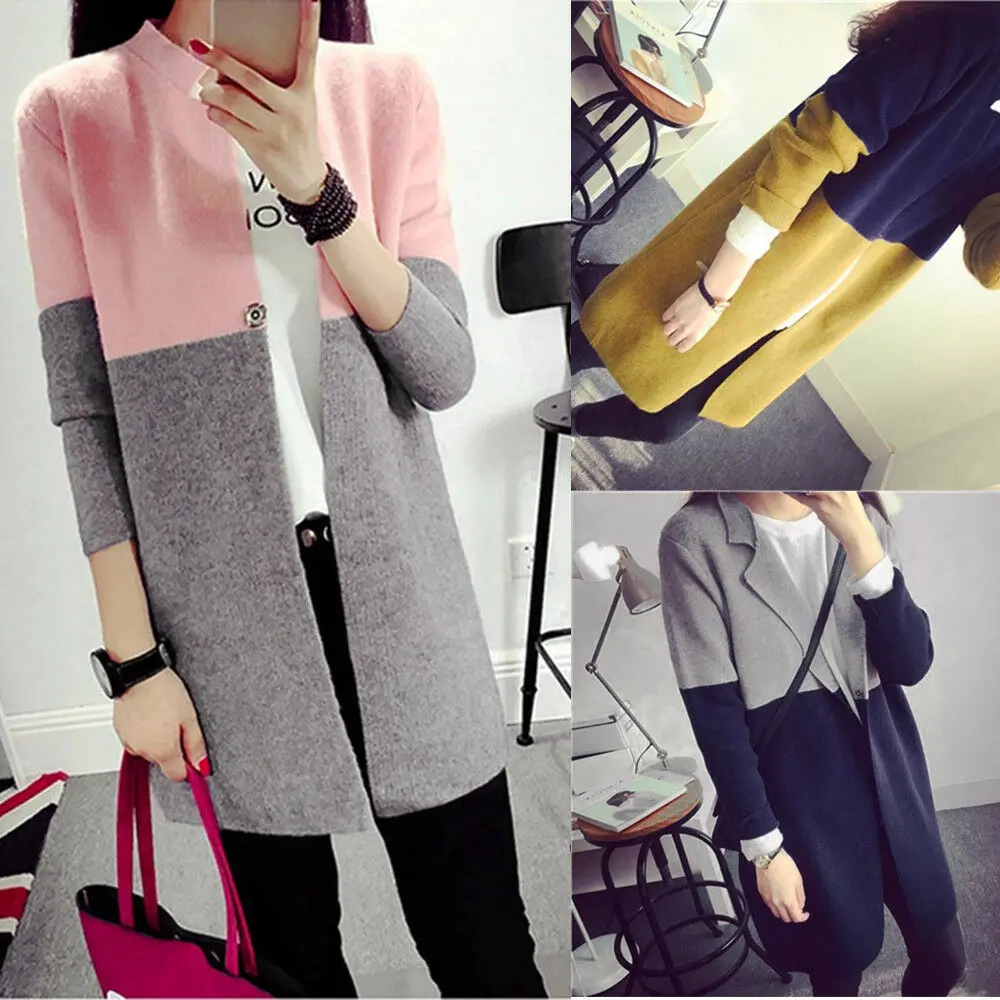 

Women Cardigan Winter Long Jackets Autumn Warm Slim Coat Outwear Top Cardigan
