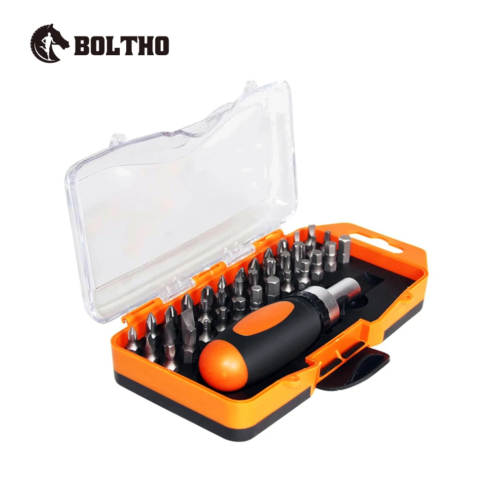 

BOLTHO Magnetic screwdriver set, all-in-one multifunctional repair tool kit with 36-piece bits and storage case, screwdriver set