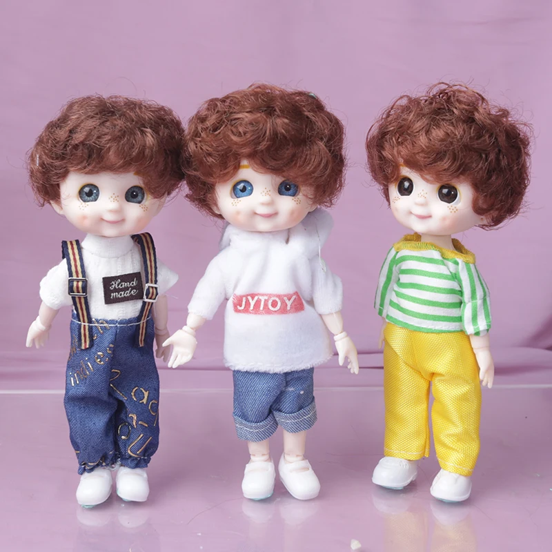Blue Eyes 16cm BJD Doll 13 Moveable Joint Dolls Gray Little Girl Muilt-type Dress Make Up Toy Girls Gift |