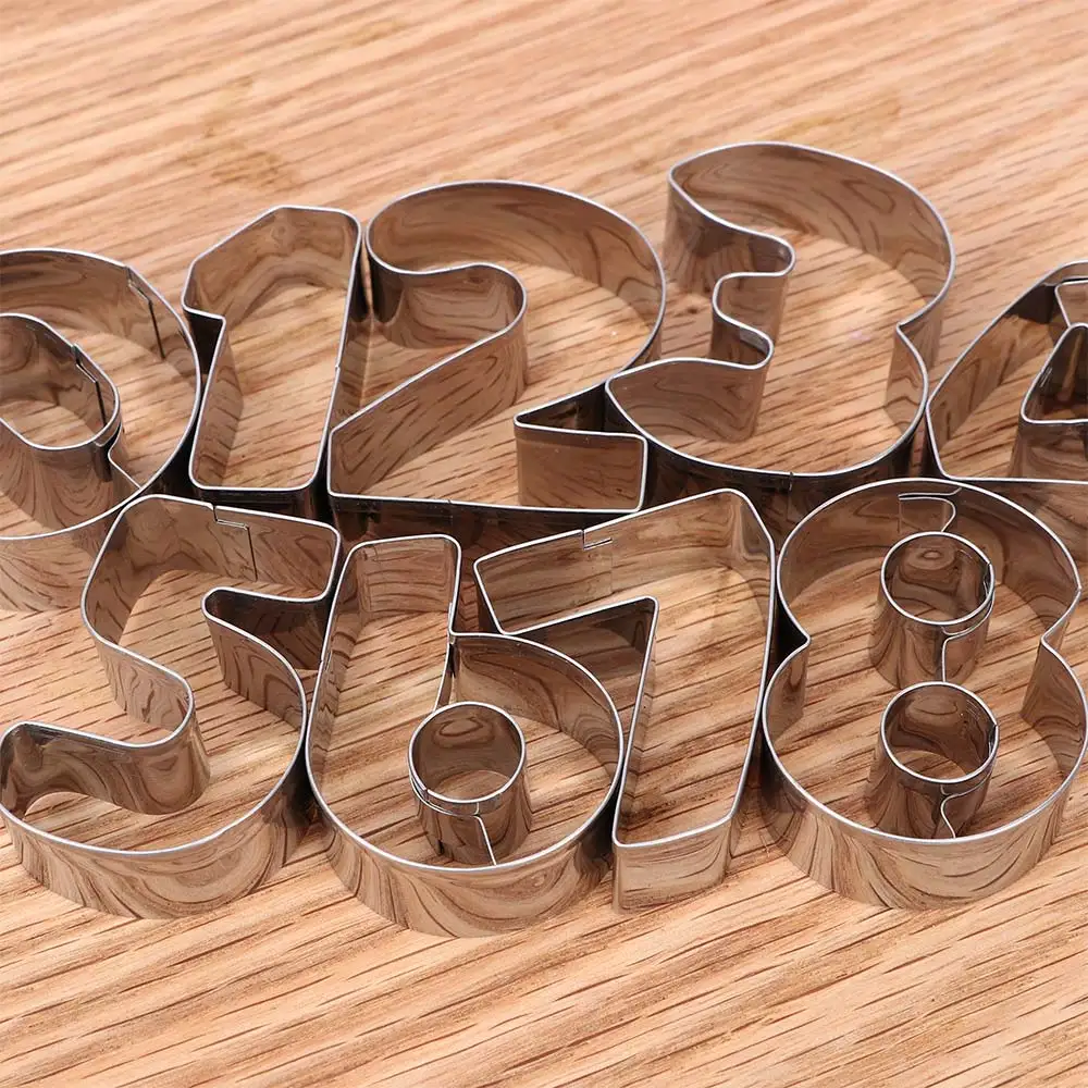 9 шт./компл. большой размер 0-8 резак для печенья из нержавеющей стали форма помадка