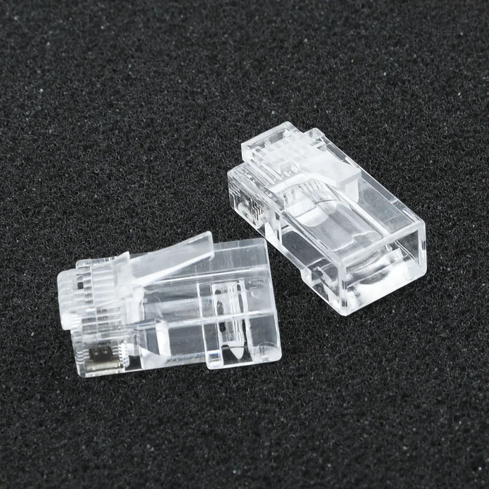 50/100PCS CAT6 RJ45 Network Cable RJ45 Connector Plug Connector Modular Connector End Rj45 Pass Through CAT6 Network Connector