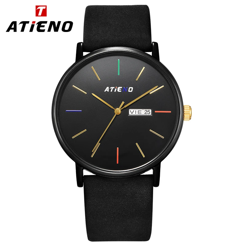 Часы мужские 2020 Мужские часы кварцевые деловые с замшевым кожаным ремешком