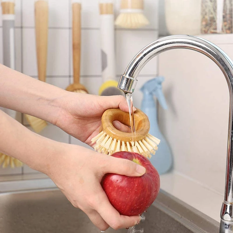 3 шт бамбуковая посуда щетка для очистки фруктов и чистки овощей подходит