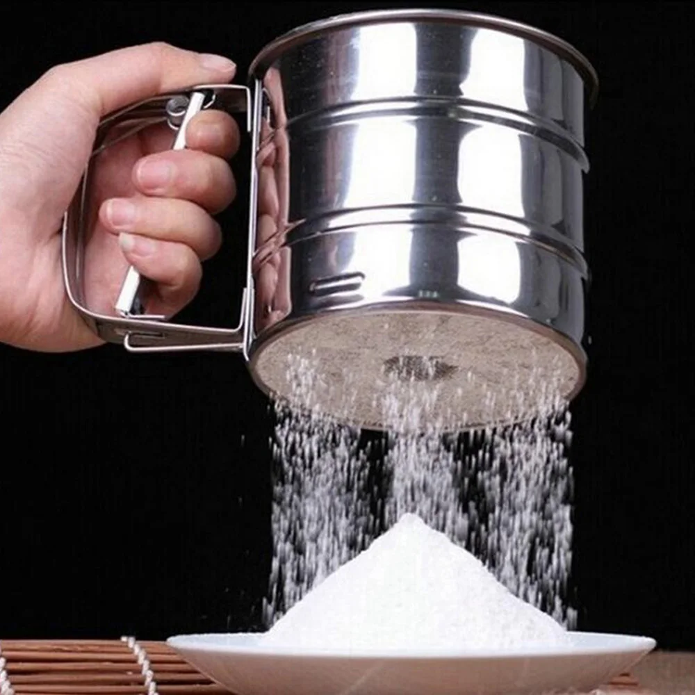 2019 Нержавеющая Сталь мука кружка-сито дизайн муки сито шейкер выпечки