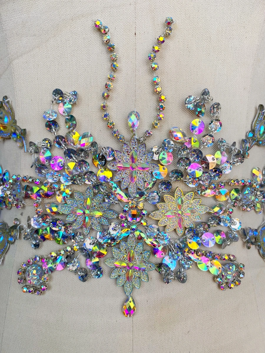 Аппликация ручной работы с блестящими бусинами разы 6 цветов аппликация камнями