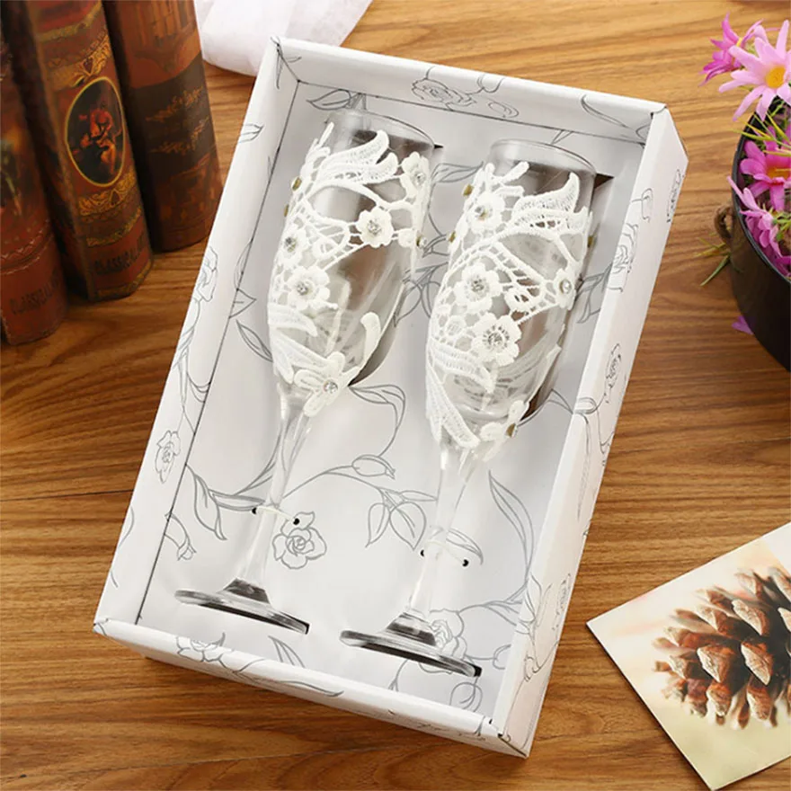 Свадебные украшения 2 шт набор классические кружева цветок Кристалл Тема