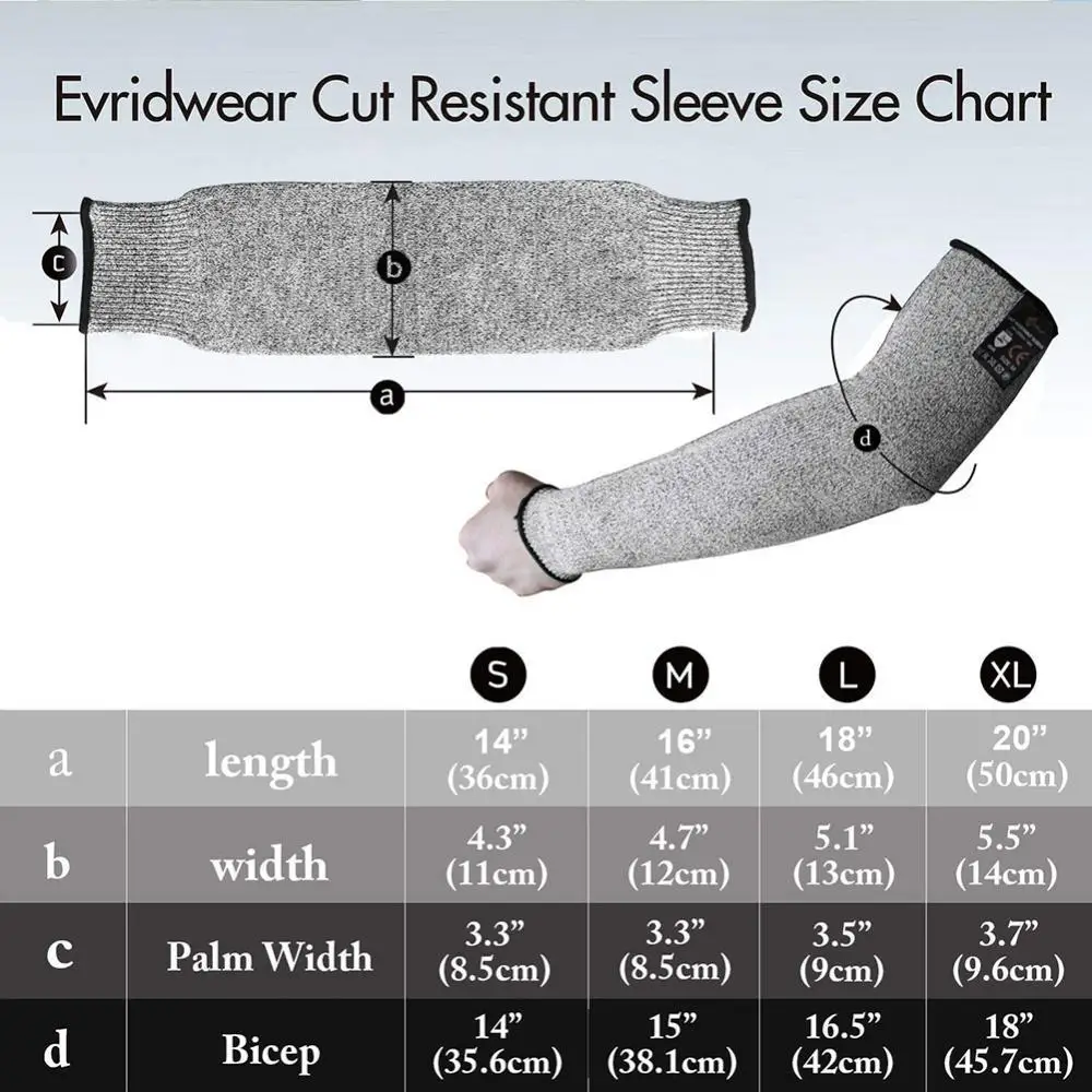 

1Pc Level 5 HPPE Cut Resistant Anti-Puncture Work Protection Arm Sleeve Cover
