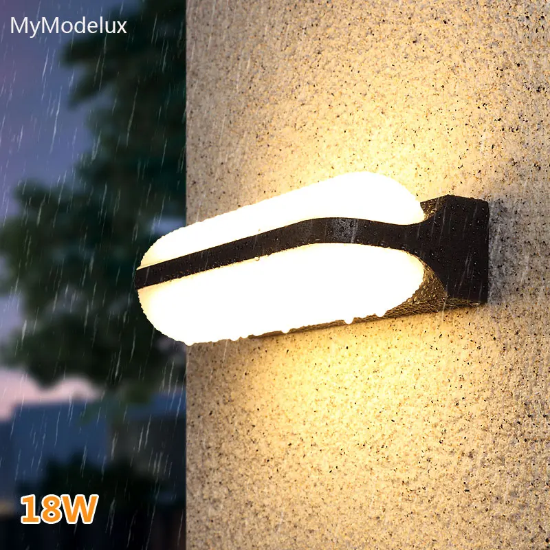 Современный белый светодиодный садовый настенный светильник уличный