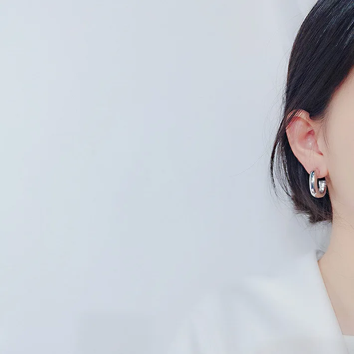 Корея Новый горячий модный золотого цвета круглые гвоздики серьги для женщин