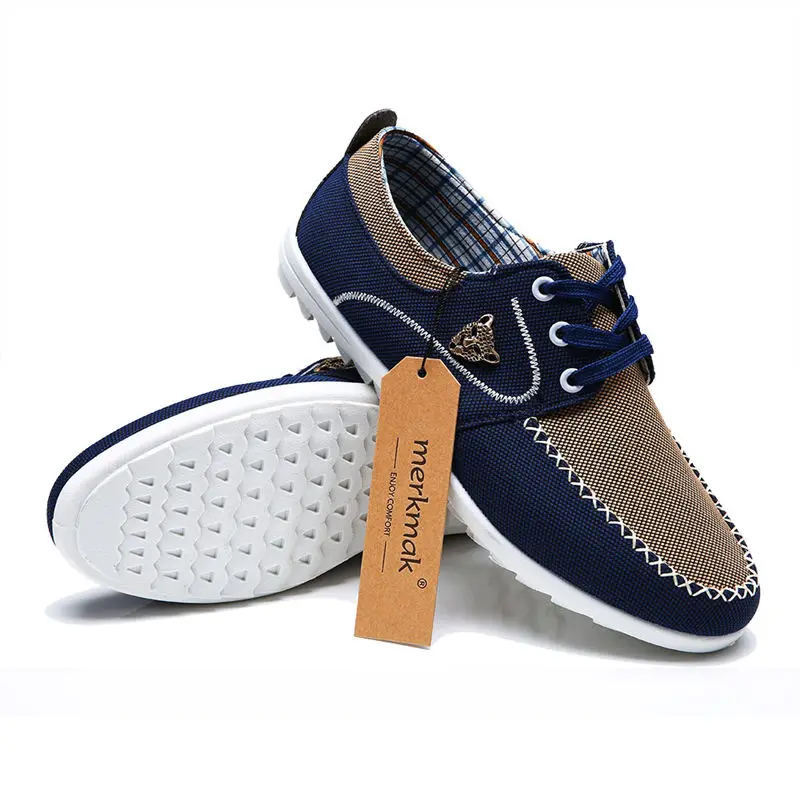 Туфли мужские парусиновые низкая подошва дышащие повседневная верхняя одежда