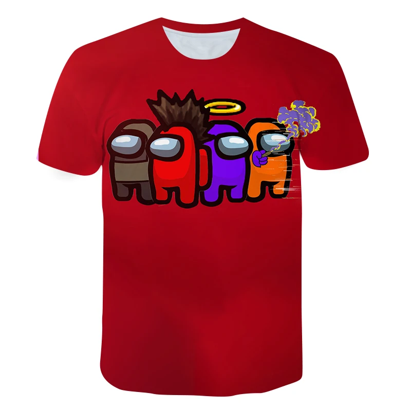 

Children's T-Shirt Among Us Cartoon Cartoon Boys & Girls Clothing Junior Short Sleeve Top 3D Baby Fun T-Shirt