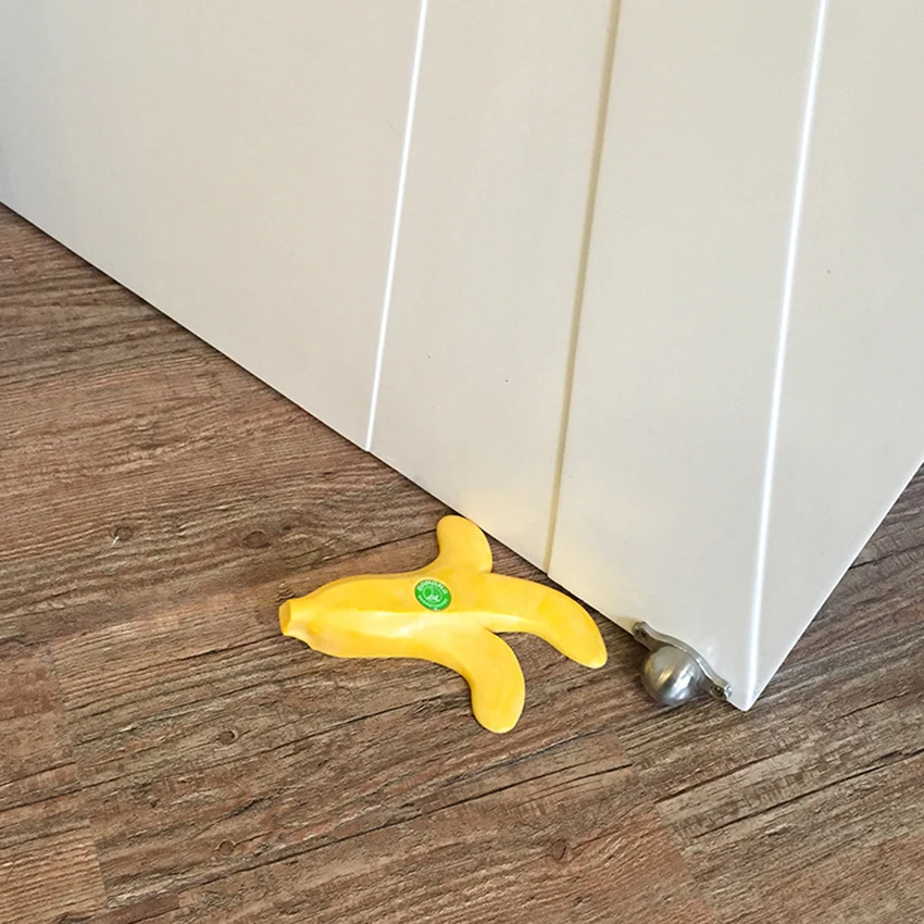 

Creative Banana Shaped Door Stopper Cartoon Anti-slip Safety Doorstop Household Wall Protectors Door Stops Furniture Hardware