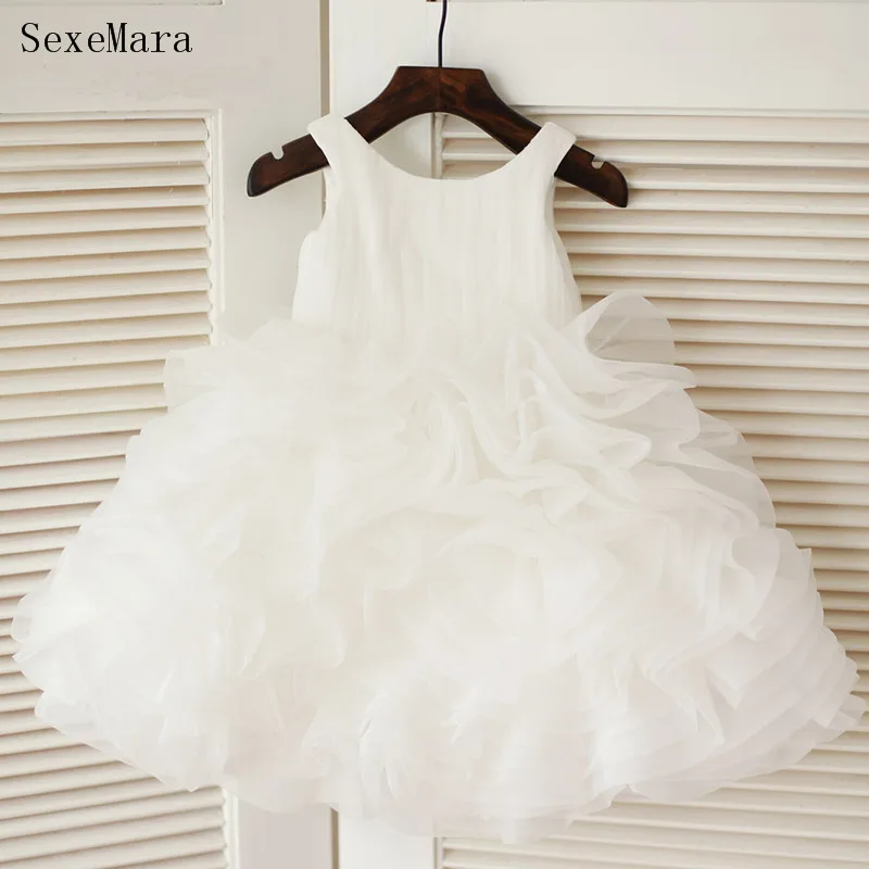Lovely Puffy Tulle Baby Girl Dresses for Party Knee Length Baby 1st Birthday Gown Christening Dress enlarge