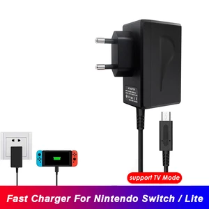 15v 2 6a fast charging ac adapter for nintendo switch quick charger nintend switch lite dock controller support tv mode charger free global shipping